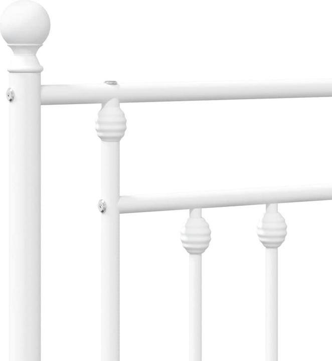 Produktbild VidaXL Bettgestell mit Kopfteil Metall Weiss 90x200 cm, Farbe (90 x 200 cm)