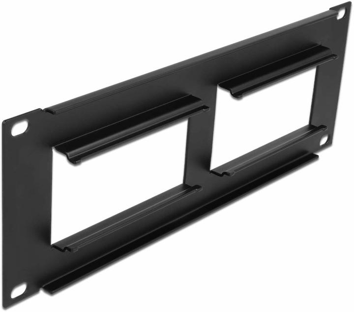 Produktbild Delock Easy 45 25,40cm (10") Patchpanel Ausschnitt 2 x 90,5 x 45,2 mm, 2 HE, schwarz