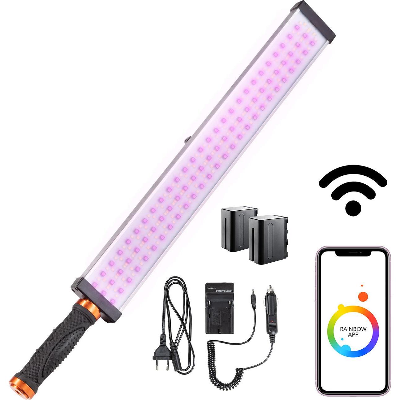 Walimex pro LED Rainbow RGB Stick 18W Set 1 (Weitere Dauerlichter), Dauerlicht, Mehrfarbig