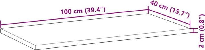 Produktbild vidaXL Finn Fischer (100 x 40 x 2 cm)