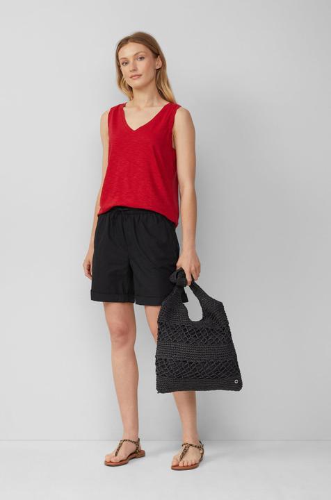 Actual product image S.Oliver T-Shirt Top mit Flammgarnstruktur und V-Ausschnitt (46)