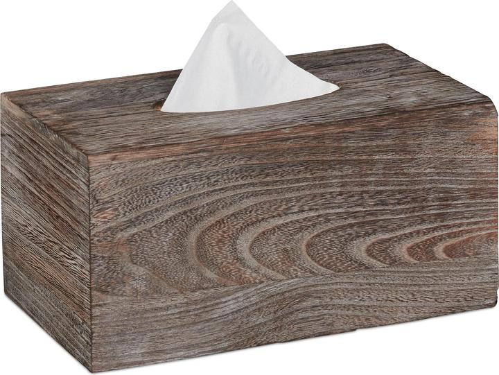 Actual product image Relaxdays Shabby Tissue Box Cover