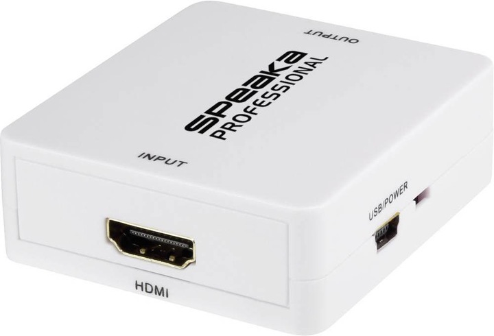 Actual product image SpeaKa Professional HDMI Audio Extractor with jack and cinch audio (R/L) output