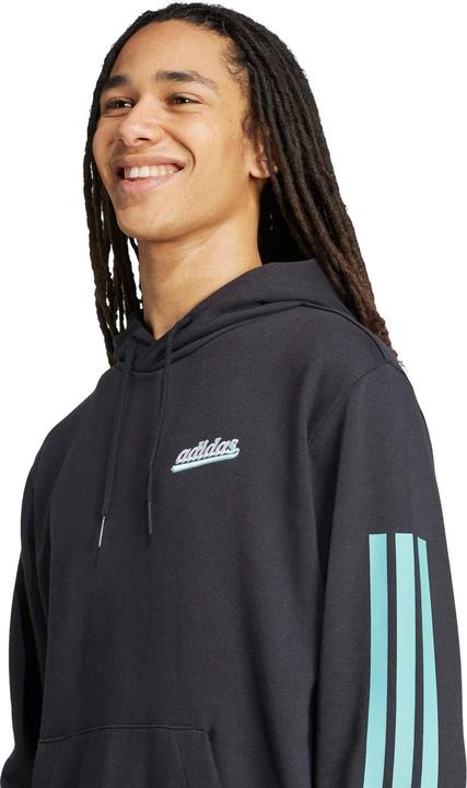 Produktbild Adidas Herren-Sweatshirt mit farbigem Schriftzug, schwarz (S)