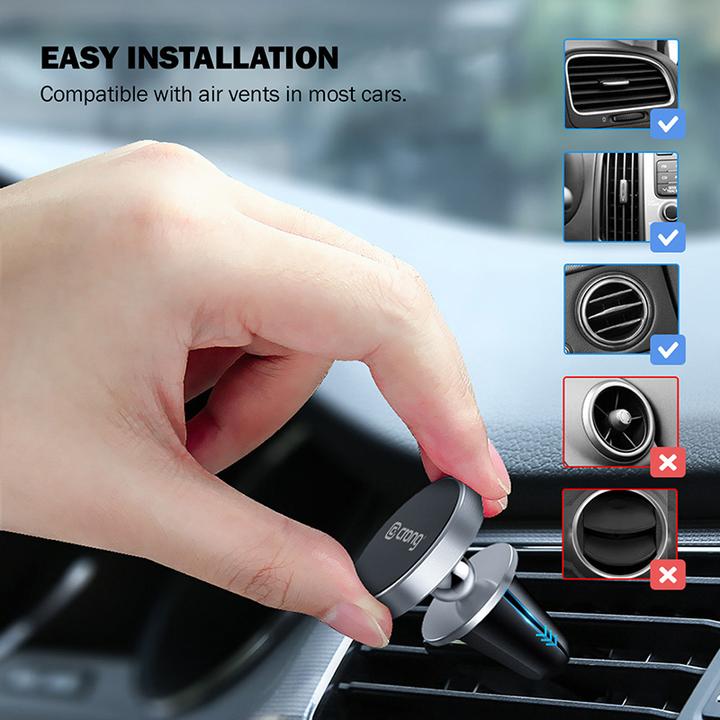 Actual product image Crong Magnetic Smart CRG-CH1-BLK car holder