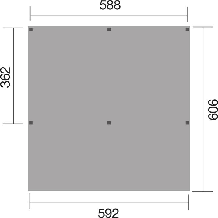 Actual product image Weka Holzbau Y-double carport, with trapezoidal sheet metal roof