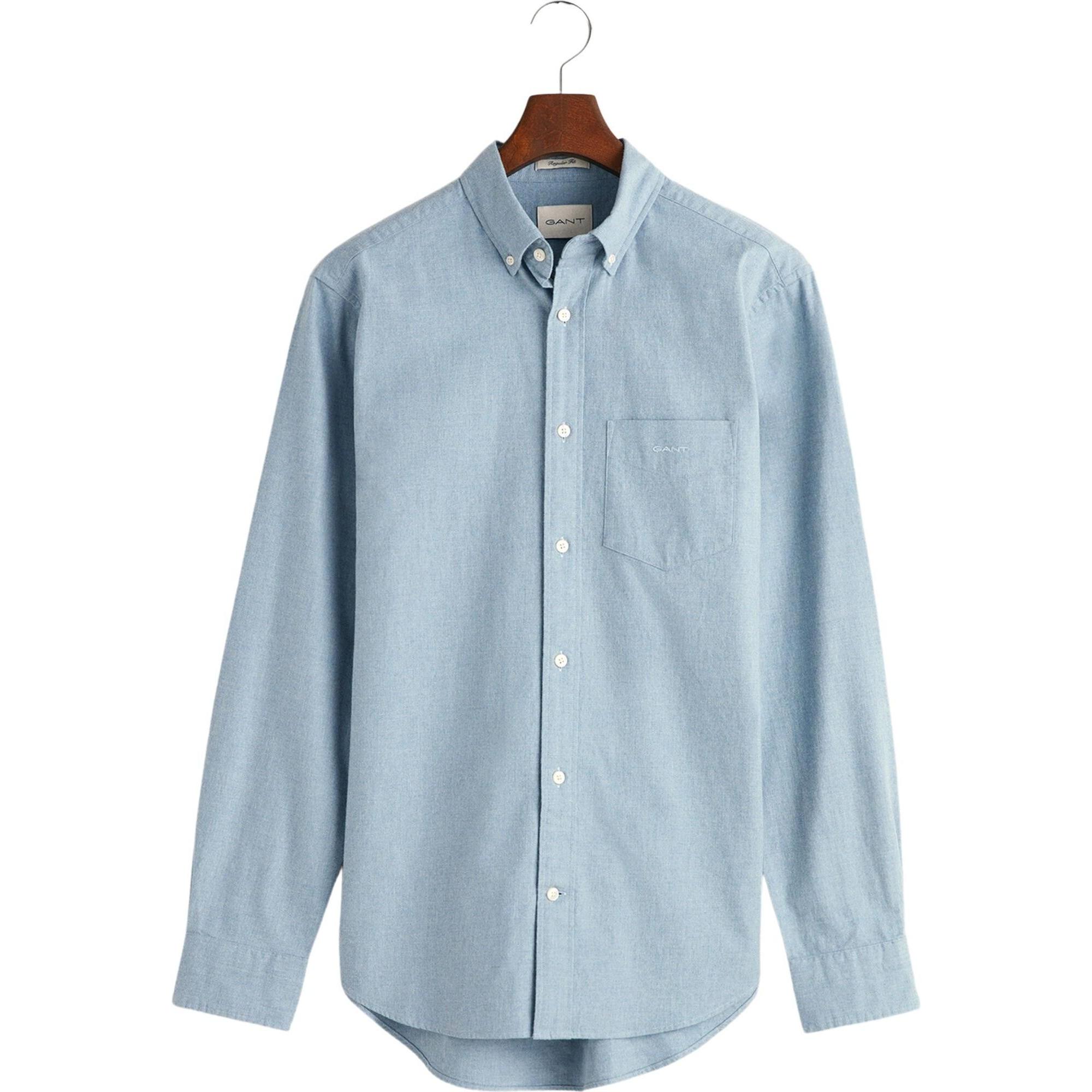 GANT, Herren, Hemd, hemd flannel melange, Blau, (S)