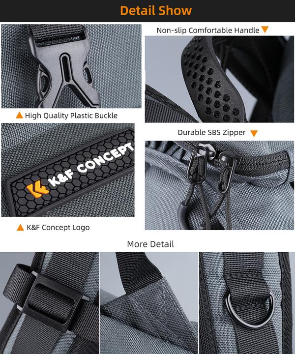Produktbild K&F Concept Backpack 25L Nature Wander 03 (Gray) (Kamera Schultertasche, 25 l)