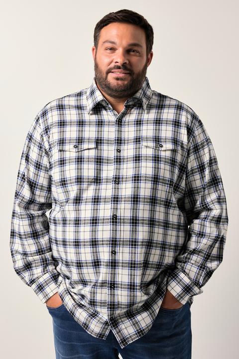 Produktbild Men+ Karo-Flanellhemd, Langarm, Kentkragen, Comfort Fit (5XL)