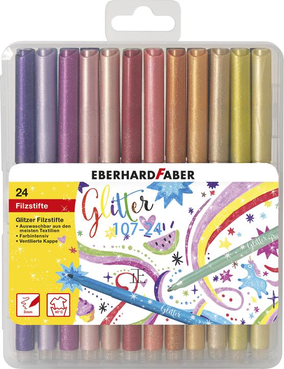Produktbild EberhardFaber Fasermaler Glitter (Mehrfarbig, 24 x)