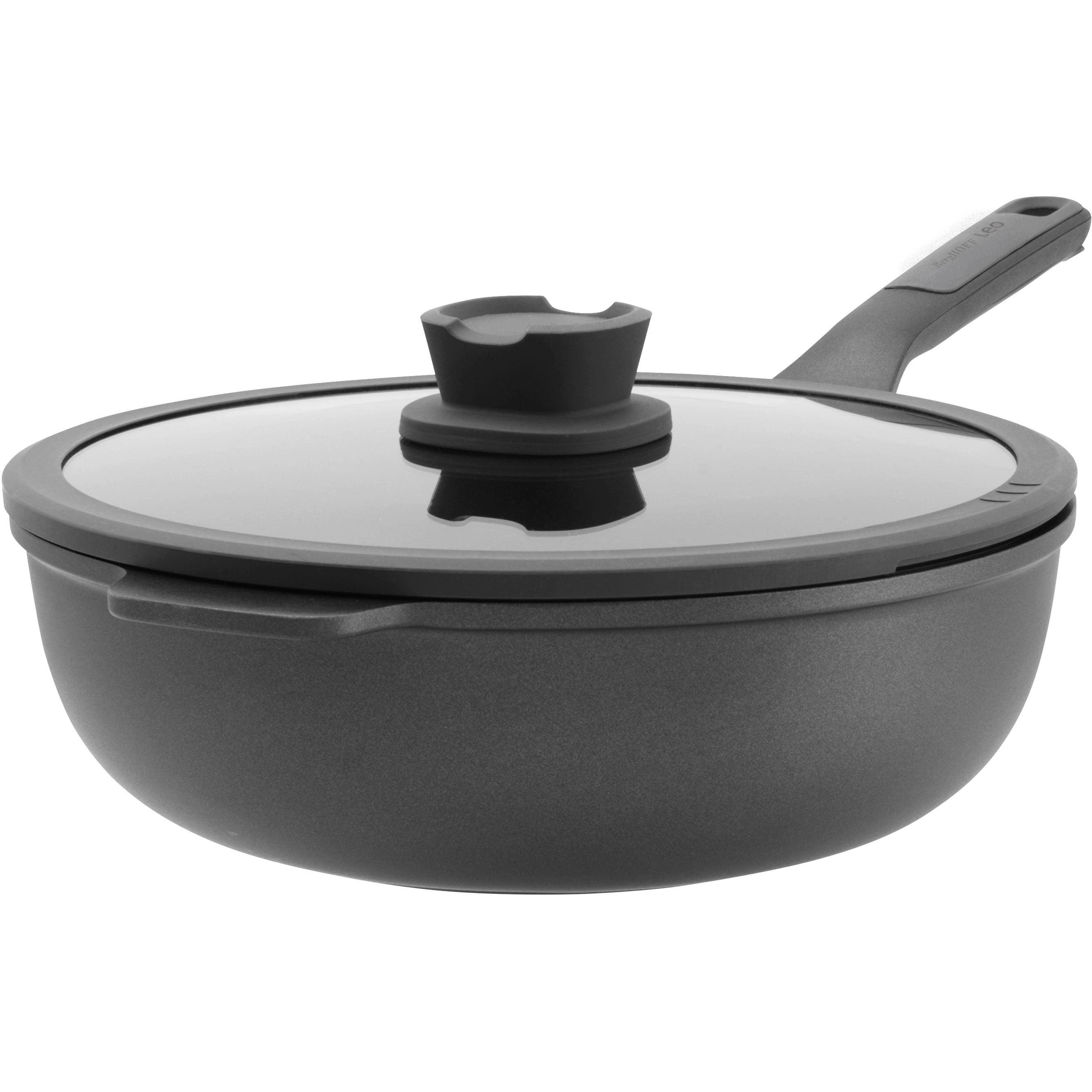BergHoff Wok antikleef met deksel 28cm (3950596), Padella + Pentola, Nero