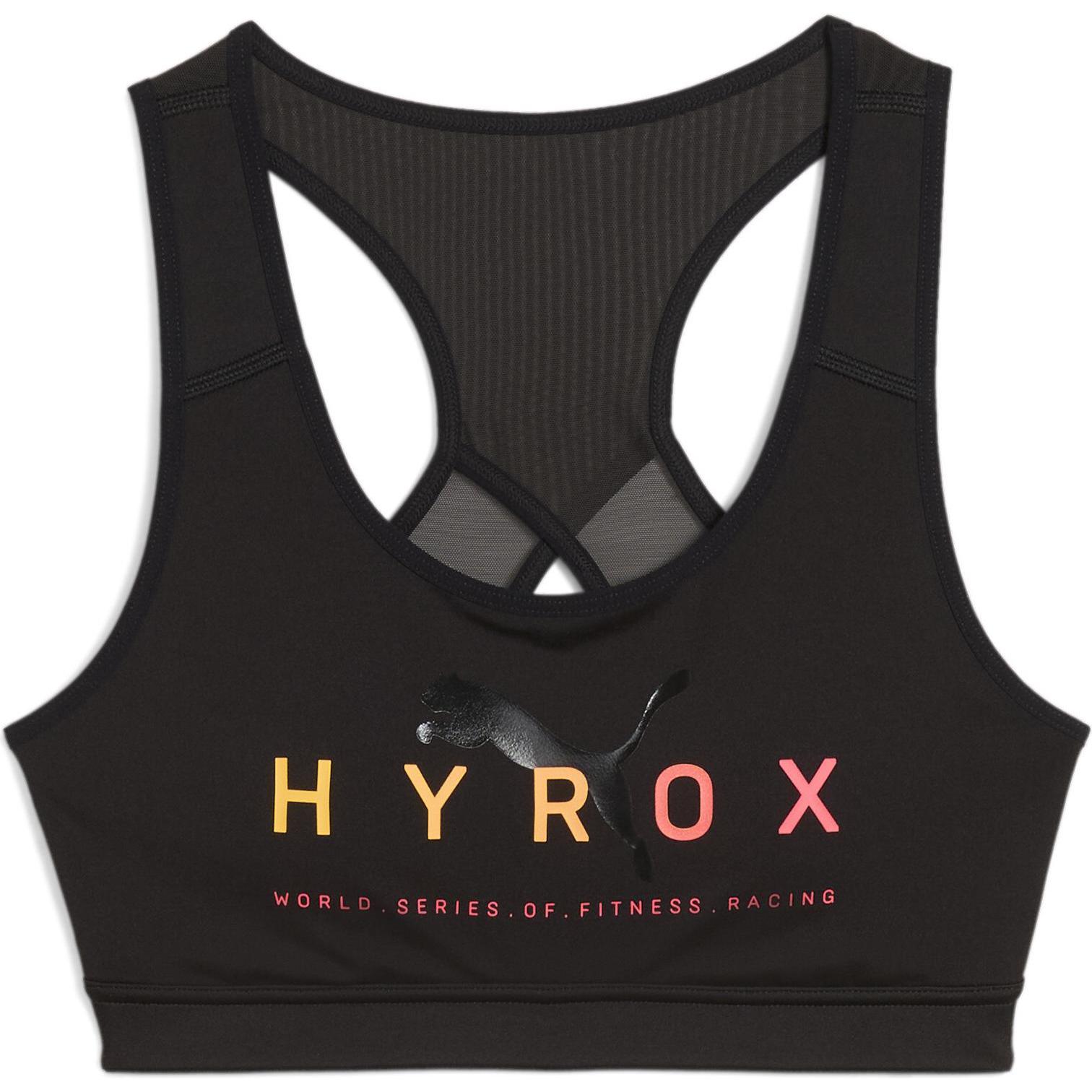 Puma, Sport-BH, HYROX x 4Keeps Run Bra (XL), Schwarz, XL