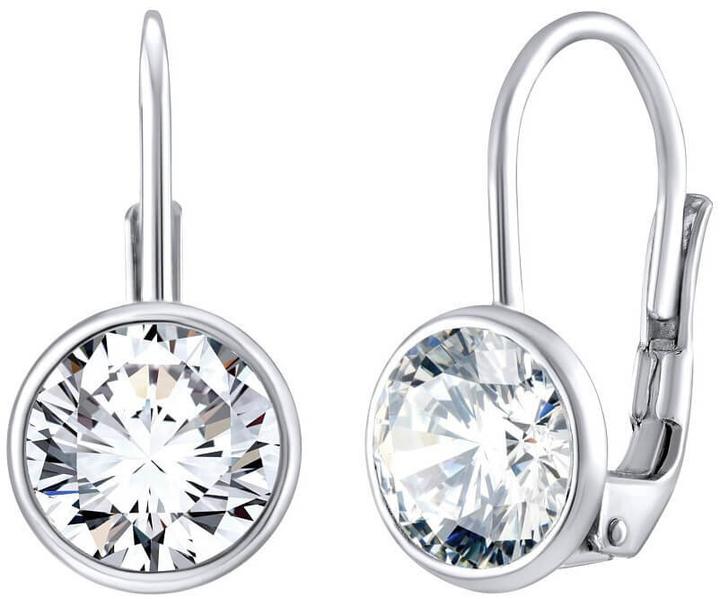 Produktbild Silvego Elegant silver earrings with clear Swarovski Zircony SILVEGOB70607S
