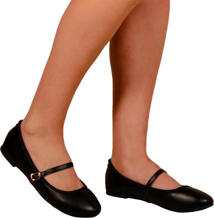 Actual product image Where's That From Womens/Ladies Josie Faux Leather Straps Ballerina Flats (40)