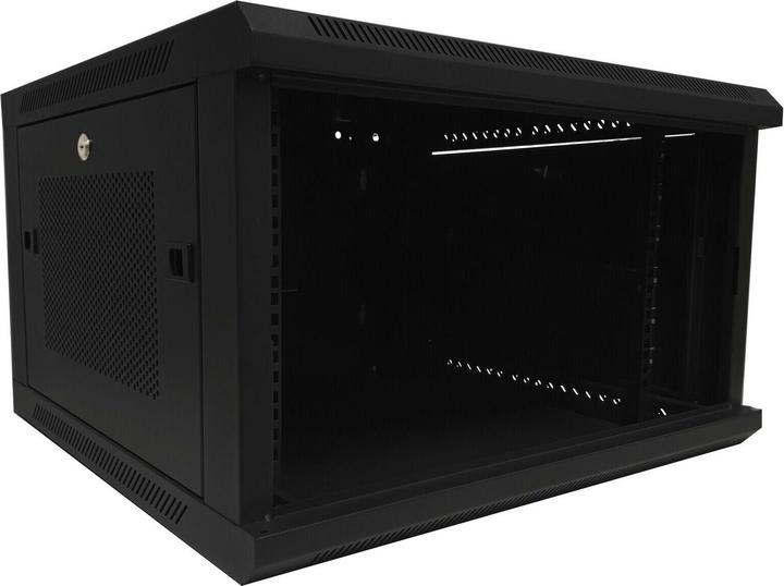 Actual product image Dsit 6 U server enclosure, 19" wall-mounted enclosure with glass door and perforated side panels (WxDxH) (6 RU, 19 inch rack)