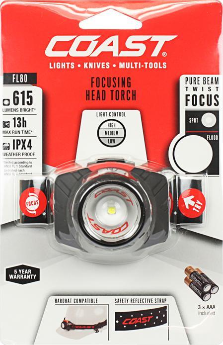 Produktbild Coast FL80 Stirnlampe -700 Lumen in Blisterverpackung (700 lm)