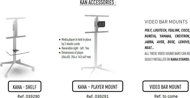 Immagine prodotto Erard Accessori KANA Supporto per lettore multimediale per supporto TV, nero (5 kg)