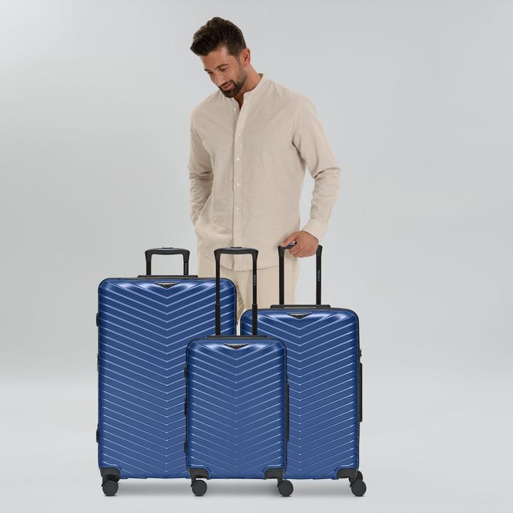 Image du produit Redolz Essentials 18 Ensemble de valises à 4 roulettes 3 pièces avec soufflet extensible (120 l)