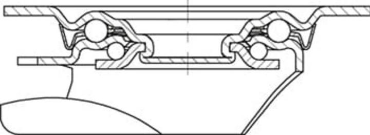 Immagine prodotto Blickle Ruota in TPU, corpo in acciaio inox con piastra, Ø x larghezza ruote 100 x 35