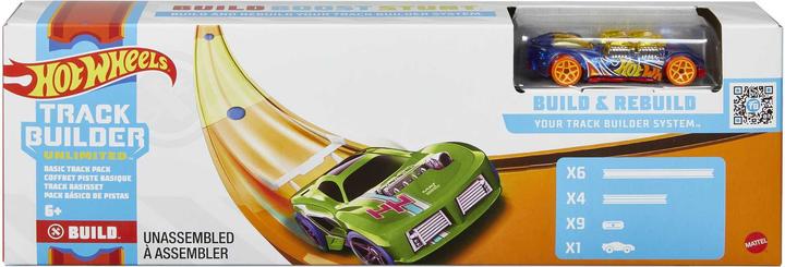 Hot Wheels Coffret Piste Basique Track Builder Unlimited - Petite Voiture / Circuit - Dès 6 ans