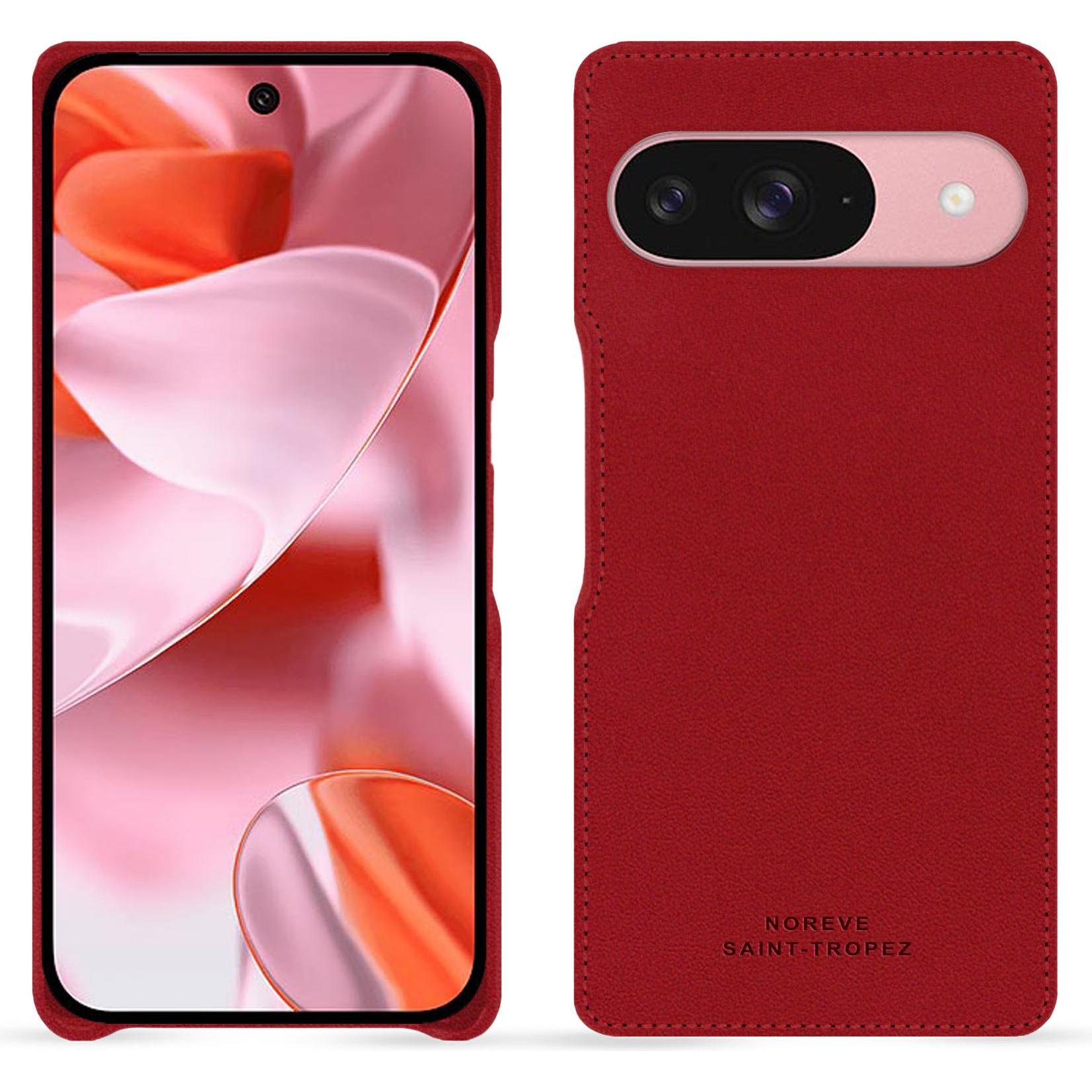 Noreve Lederschutzhülle (Google Pixel 9), Smartphone Hülle, Rot