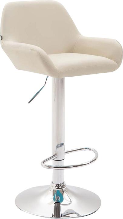 Actual product image CLP Bar stool Braga imitation leather chrome, cream