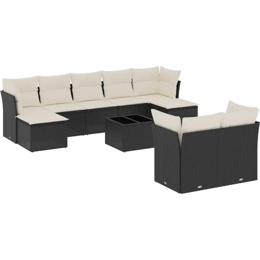 VidaXL, Gartenlounge, 10-tlg. Garten-Lounge-Set mit Kissen