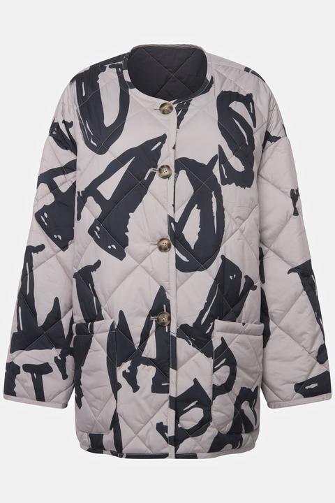Actual product image Laurasøn Reversible Letter Print Quilted Jacket (S)