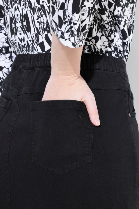 Immagine prodotto Ulla Popken Gonna di jeans in comodo tessuto elasticizzato dal taglio svasato con tasche (62)