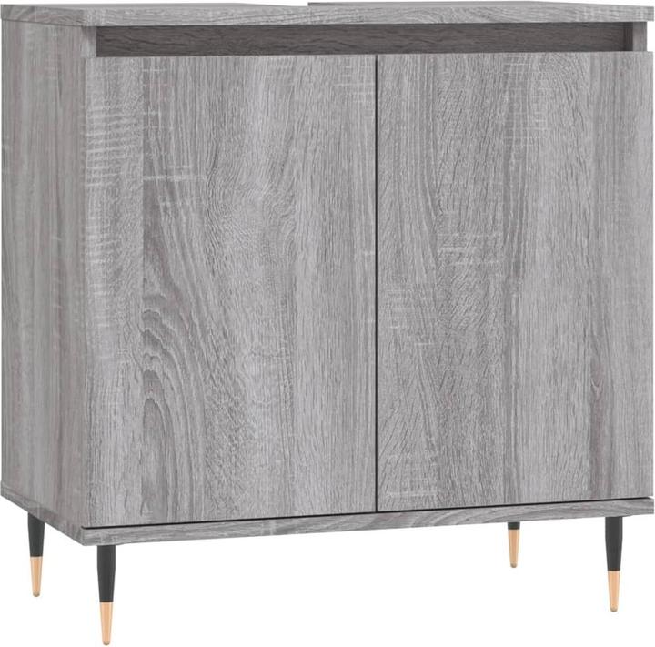 Immagine prodotto vidaXL Badschrank Grau Sonoma 58x33x60 cm Holzwerkstoff, Farbe (58 x 33 x 60 cm)
