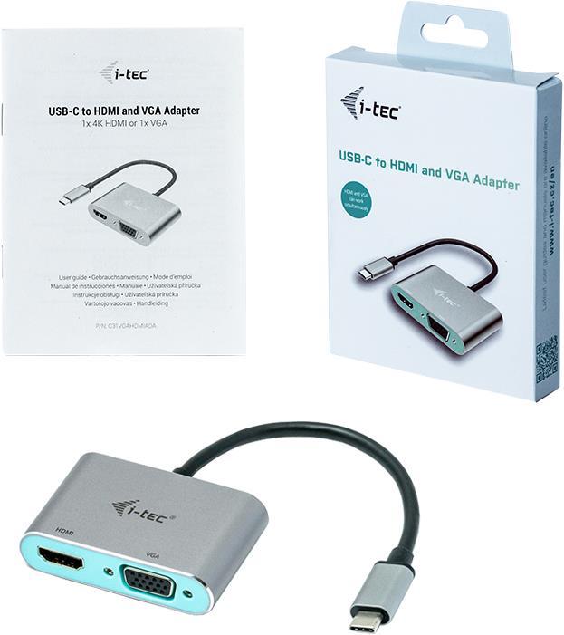 Immagine prodotto i-tec USB-C a (HDMI, VGA, 15 cm)