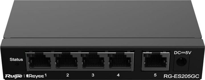 Actual product image Ruijie SWITCH REYEE RG-ES205GC 5-PORT 10/100 MBPS DESKTOP SWITCH (5 Ports)