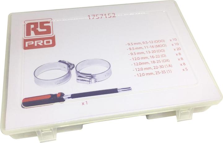 Produktbild RS PRO Steel Wormdrive Hose Clip Kit, 70 pieces