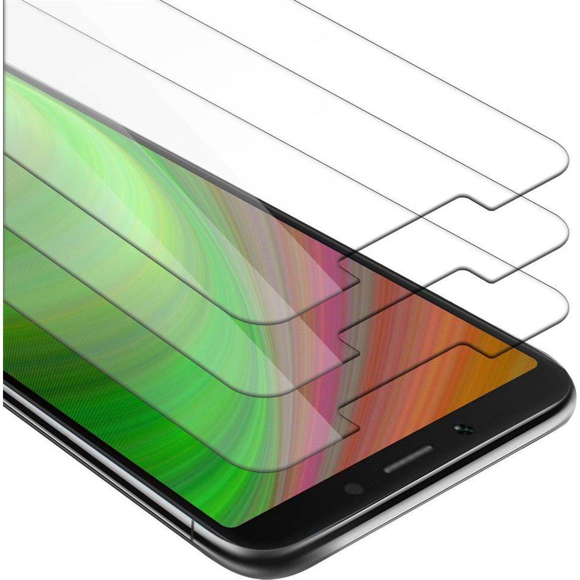 Cadorabo Displayschutzglas (3 Stück, Xiaomi Redmi 6), Smartphone Schutzfolie, Transparent