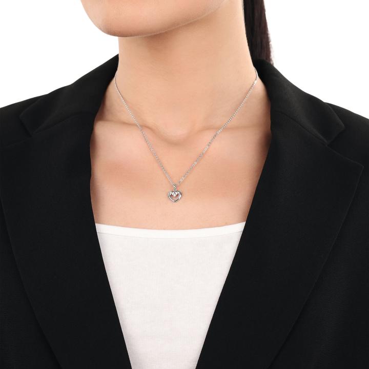 Produktbild Amor Anhänger für Damen, 925 Sterling Silber, Zirkonia synth. | Herz (Silber 925)