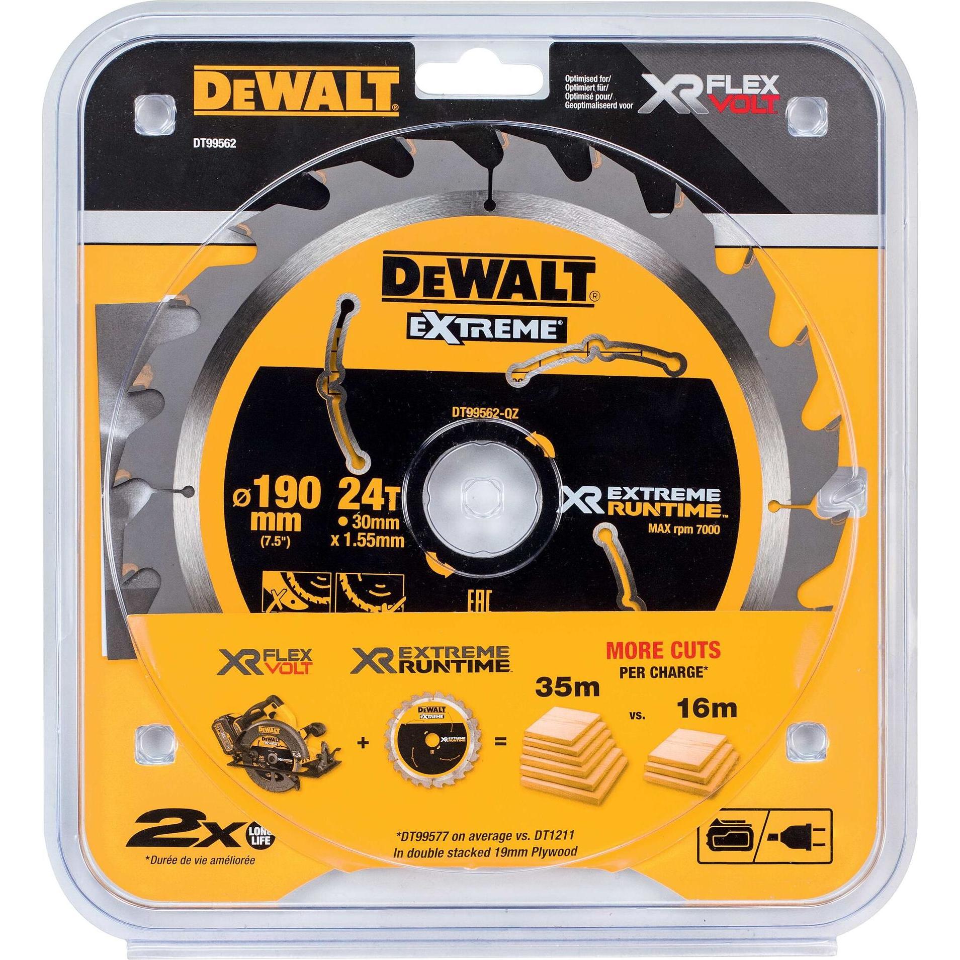 Thumbnail - DeWalt, Sägeblatt, Xtreme Runtime 190mm x 30mm 24T CSB