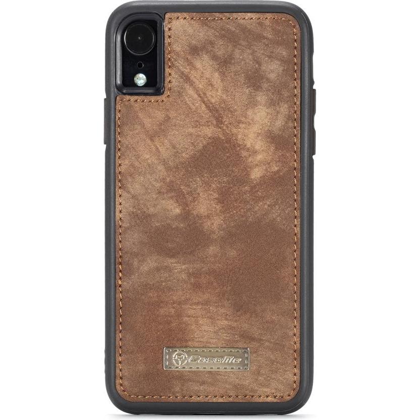 Caseme Apple iPhone XR Echtleder Portemonnaie Karten Hülle (Apple iPhone XR), Smartphone Hülle, Braun