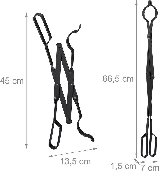 Actual product image Relaxdays Fireplace tongs