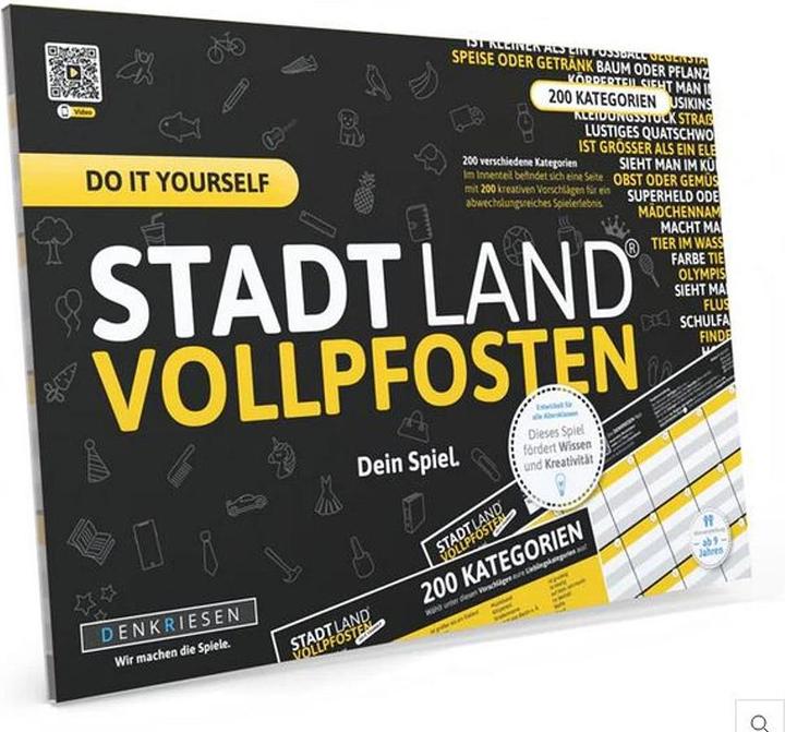 Produktbild Denkriesen Stadt Land Vollpfosten - A4 Block  Do It Yourself Edition (d (2 - 4 Spieler)