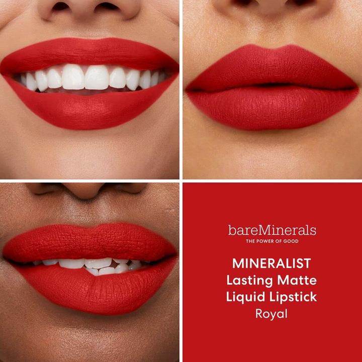 Actual product image Bare Minerals Bareminerals Mineralist Lasting Matte Liquid Lipstick Matte Lipstick Royal 3.5Ml (Royal)
