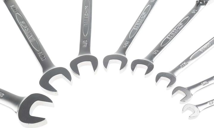 Produktbild Bahco Satz Knarren-Ring-Maulschlüssel - 8-teilig (1/2", 11/16", 3/4", 3/8", 5/16", 5/8", 7/16", 9/16")