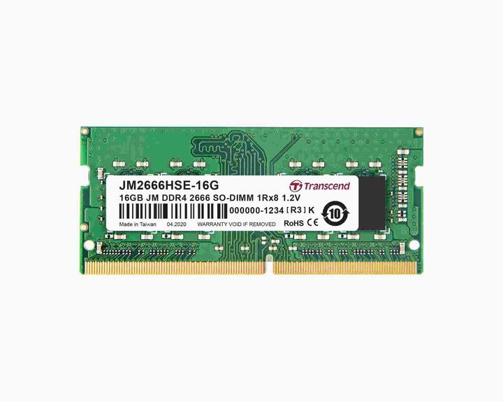 Image du produit Transcend JetRAM DDR4 (1 x 16GB, 2666 MHz, RAM DDR4, SO-DIMM)