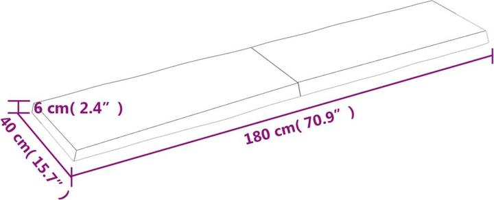 Actual product image VidaXL Aneta (180 x 6 x 40 cm)