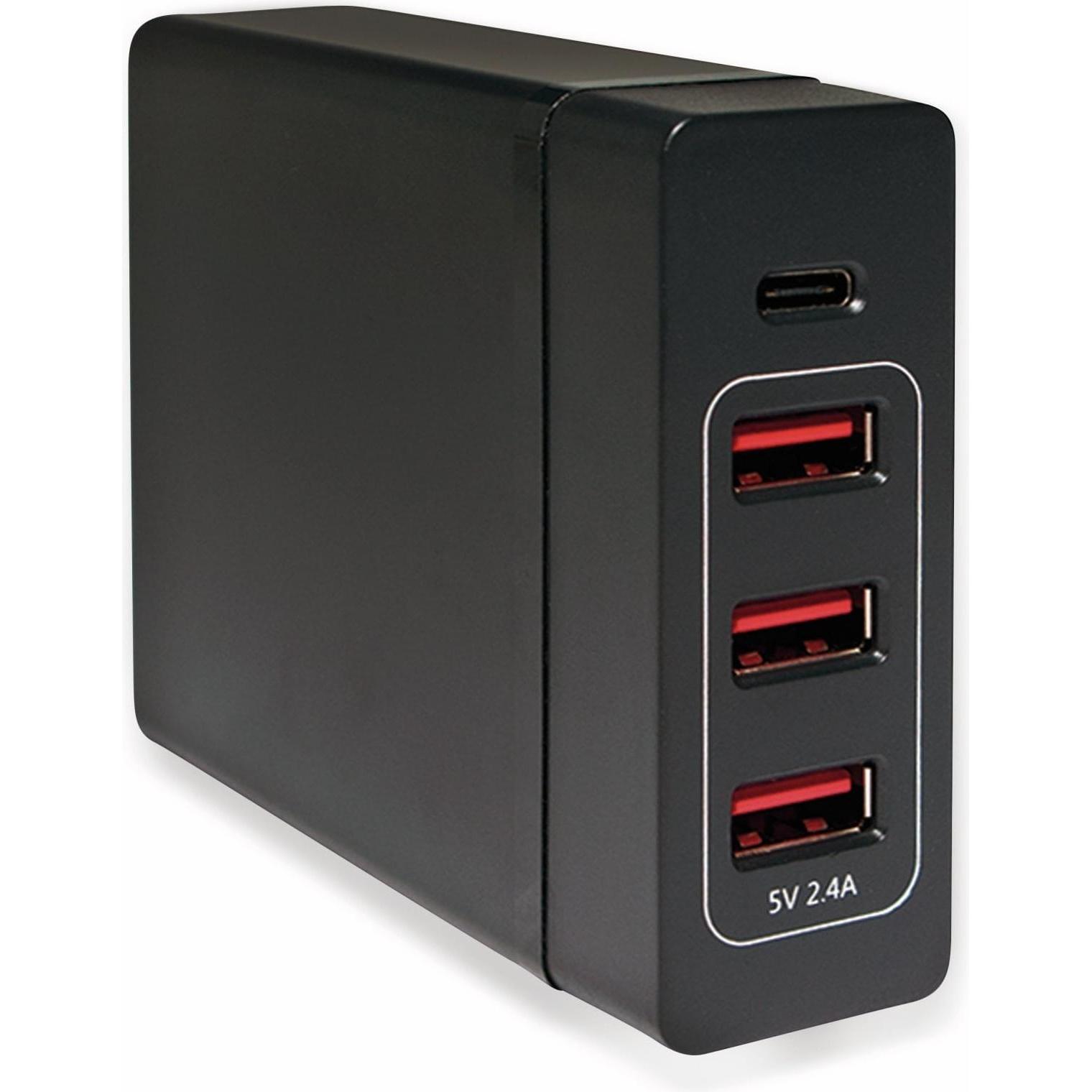 Thumbnail - LogiLink Tischladeadapter PA0122 (60 W), USB Ladegerät, Schwarz