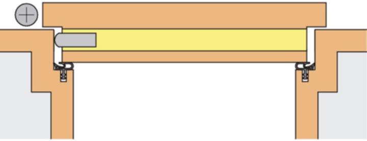 Actual product image Athmer Sound seal L-15/30 WS 1-880 1-sided length 708 mm aluminium silver anodised