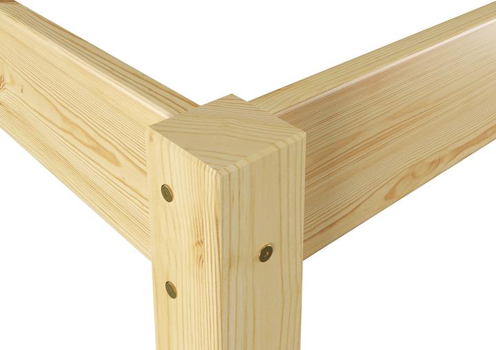 Actual product image Erst-Holz Solid lacquered pine double futon bed with mattress 140x200 on rigid slats 60.35-14M (140 x 200 cm)