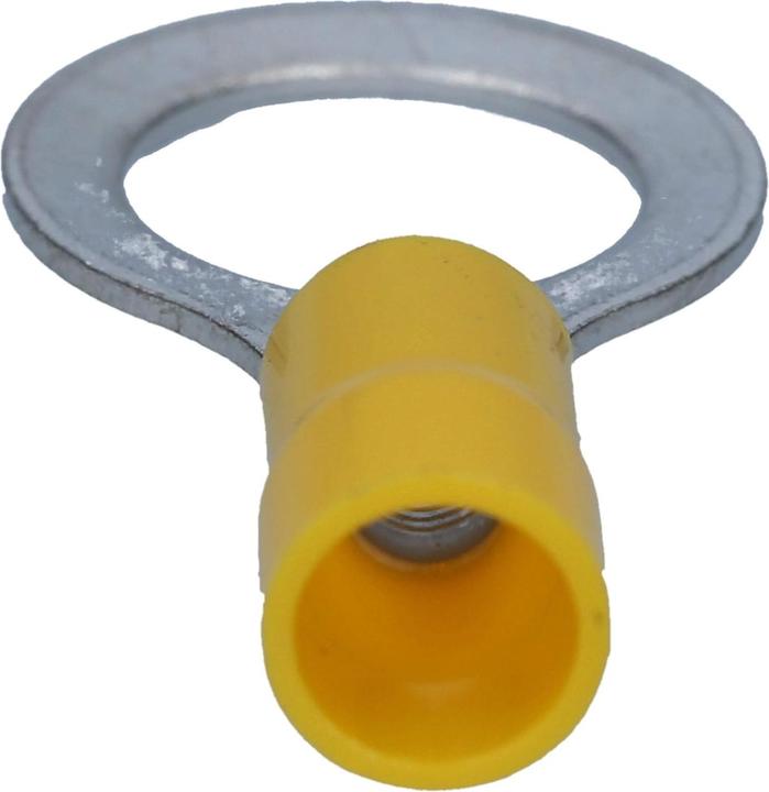 Actual product image Kalitec 50 pieces Cembre GF-M10 ring cable lug insulated M10 yellow 4-6 mm² I Industrial quality