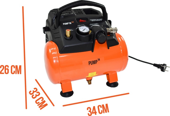 Image du produit Pump'in TANK - Mini-compresseur avec cuve de 6l (8 bar, 6 l)