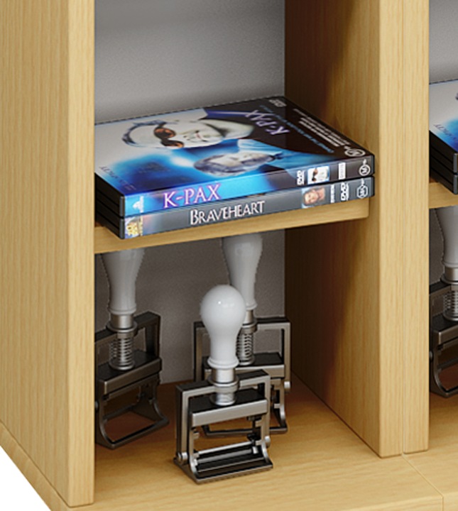 Produktbild VCM Holz CD DVD Stand Regal Almera (42 x 20 x 180 cm)
