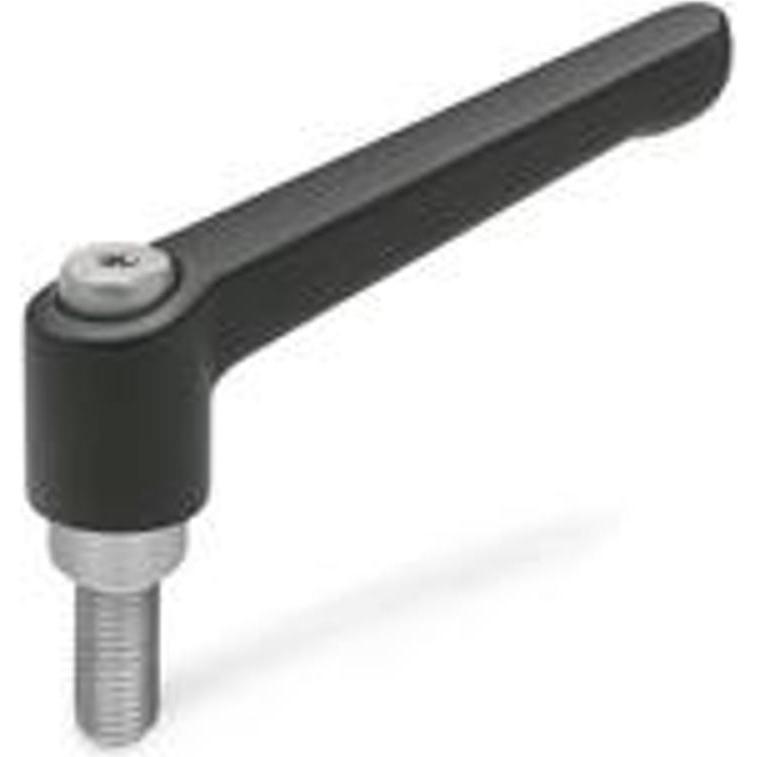 Ganter, Schraubstock + Zwinge, Verstellbarer Klemmhebel GN 300.1 d1 M 12 mm l1 92 mm l2 40 mm Aussengewinde (92 mm)
